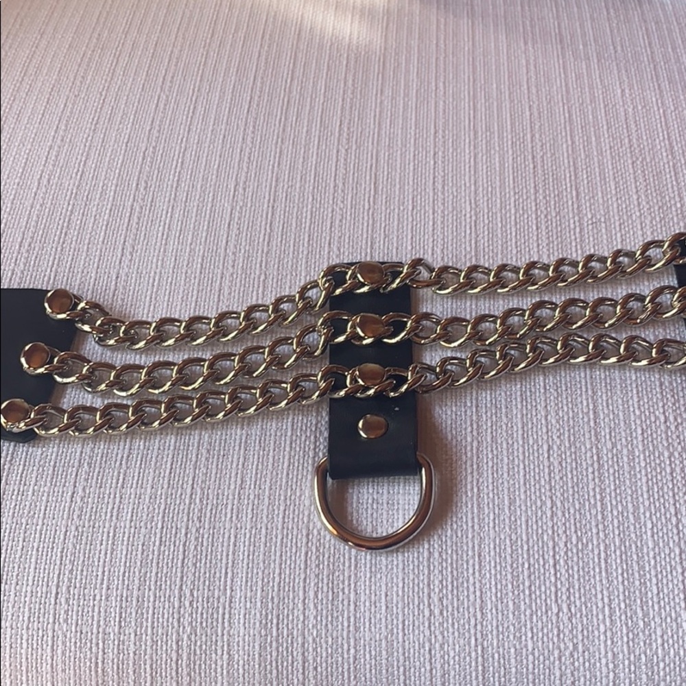 Genuine leather choker necklace BDSM